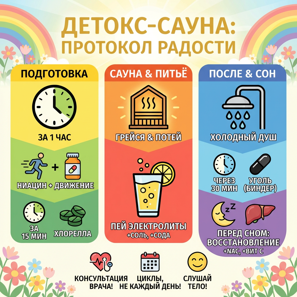 🔥 ПРОТОКОЛ ДЕТОКС-САУНЫ: ПАМЯТКА ДЛЯ ПЕЧАТИ